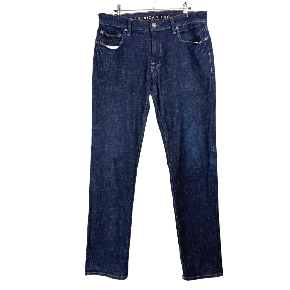 American Eagle Mens Ne(x)t Level Flex Slim Straight Jeans Dark Wash 32x32 Indigo